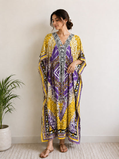 Printed Kaftan Dress
