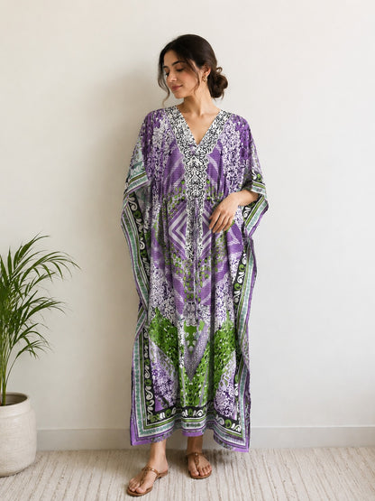 Printed Kaftan Dress