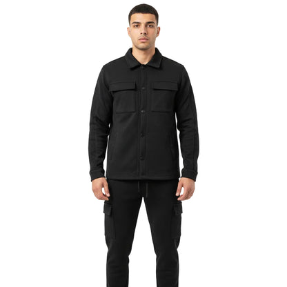 Men's Button-Up Utility Tracksuit | Casual Co-Ord Set