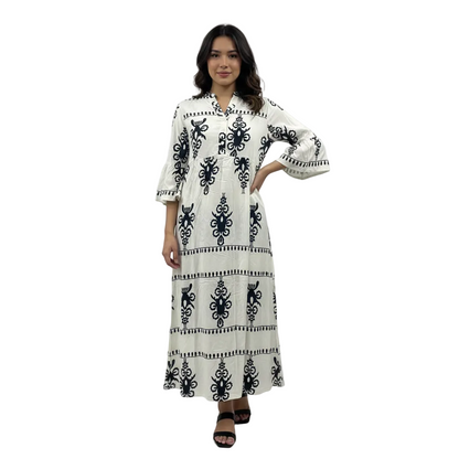 Women's Traditional Motif Print Long Kurti | Elegant Casual Wear