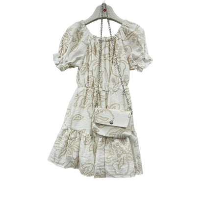 Girls Floral Summer Dress with Crossbody Bag