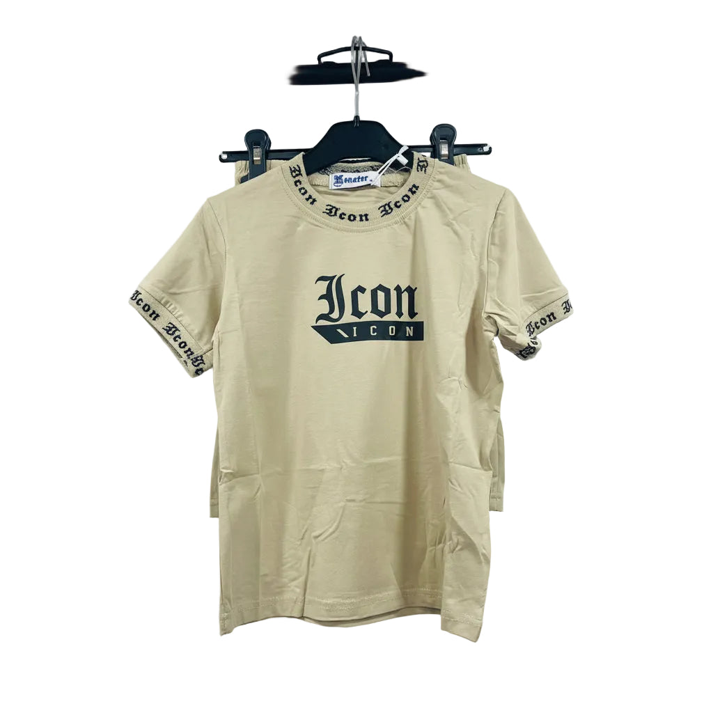 Boys Icon Printed T-Shirt & Shorts Set