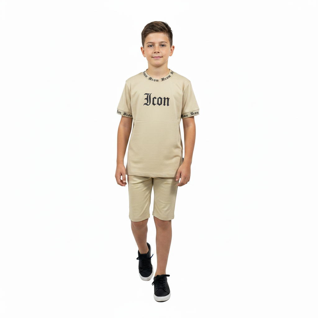 Boys Icon Printed T-Shirt & Shorts Set