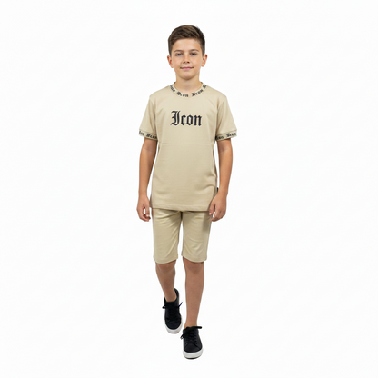 Boys Icon Printed T-Shirt & Shorts Set