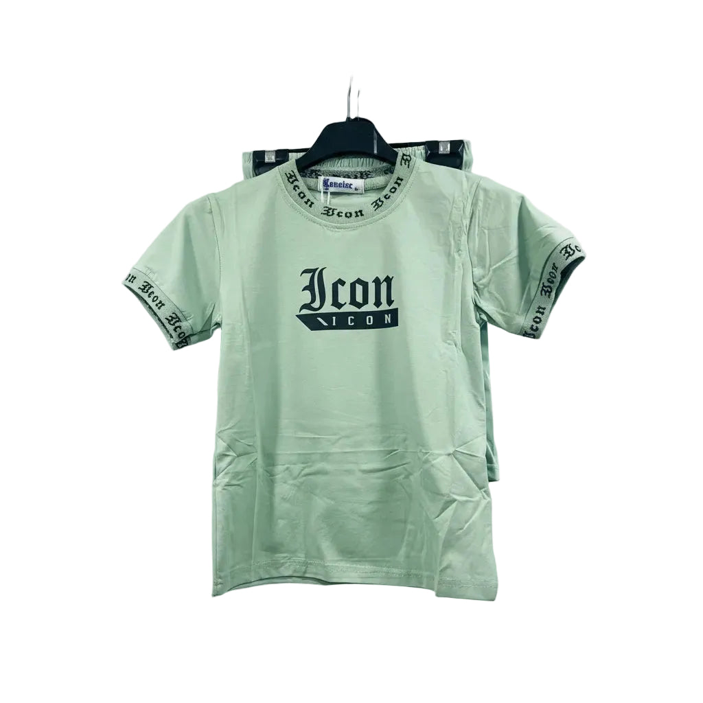 Boys Icon Printed T-Shirt & Shorts Set