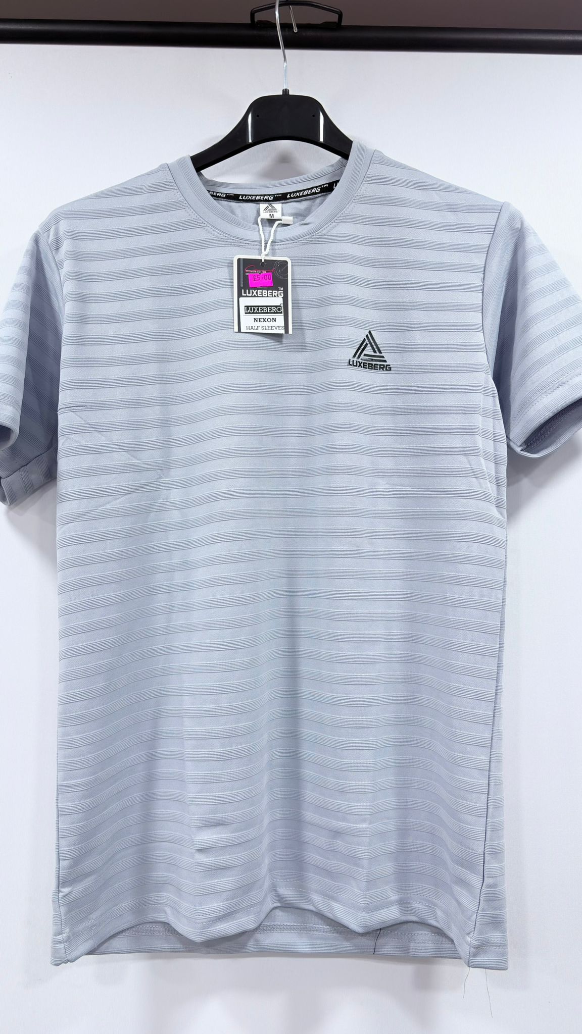 Men's Textured Half-Sleeve Crew Neck T-Shirt