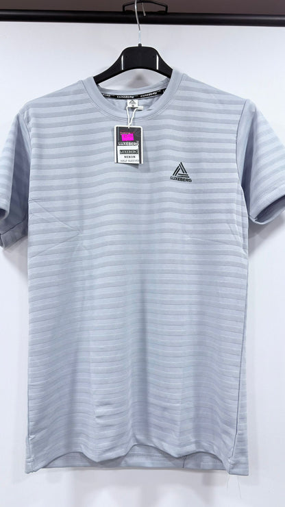 Men's Textured Half-Sleeve Crew Neck T-Shirt