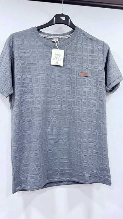 Premium Jacquard Knit Crew Neck T-Shirt
