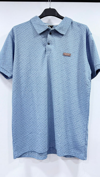 Premium Half-Sleeve Jacquard Polo Shirt