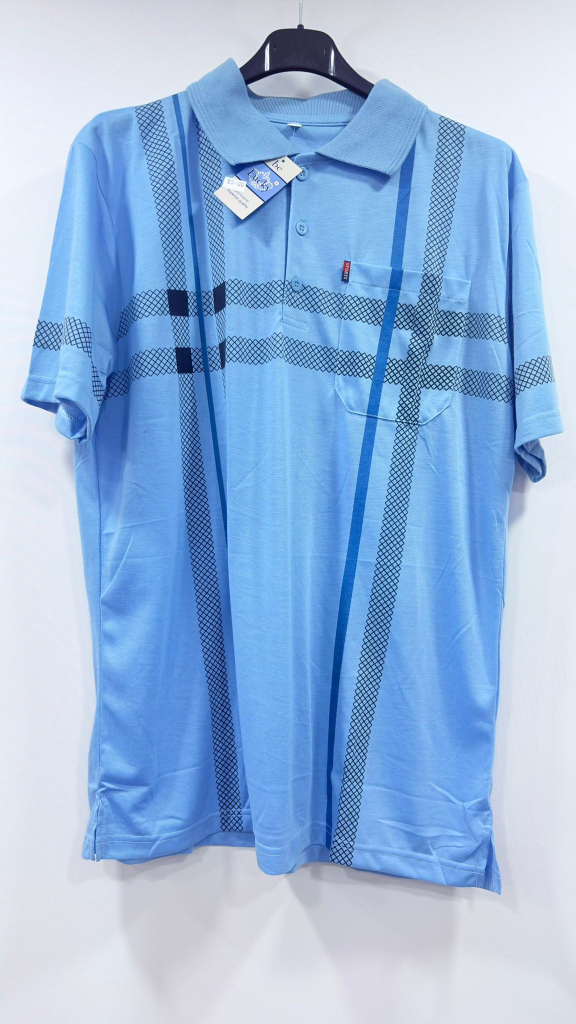 Classic Short-Sleeve Polo Shirt with Chest Pocket