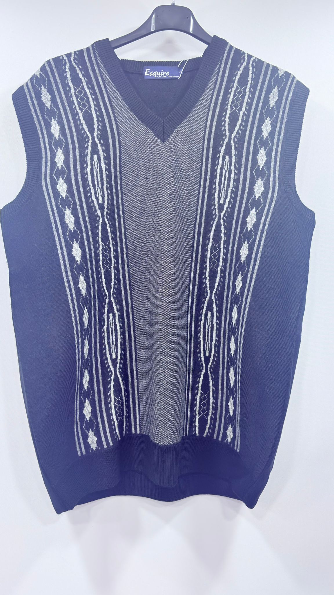 Classic Argyle and Stripe Patterned Vest
