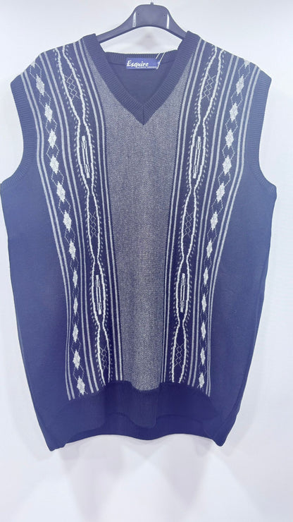 Classic Argyle and Stripe Patterned Vest