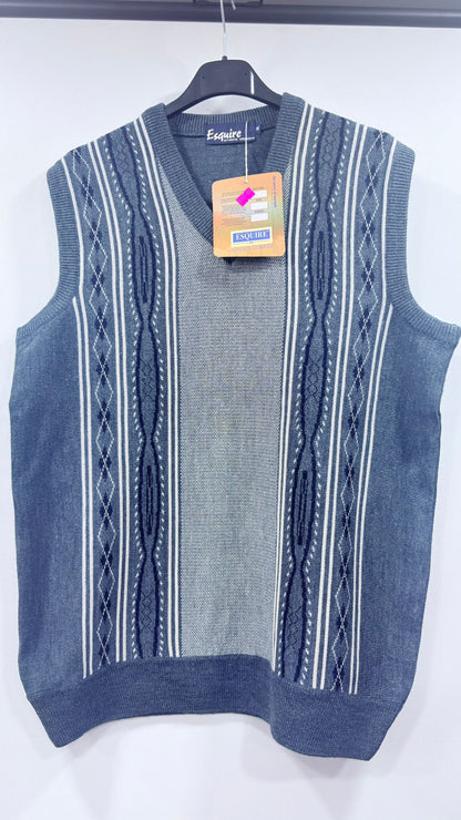 Classic Argyle and Stripe Patterned Vest
