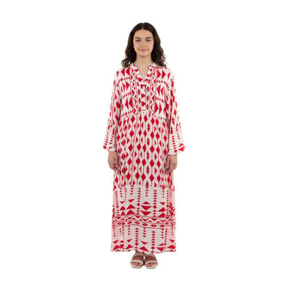 Women's Geometric Print Casual Maxi Dress | Elegant Summer Dress