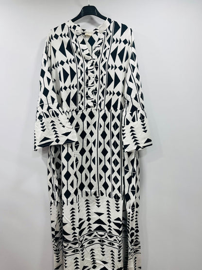 Women's Geometric Print Casual Maxi Dress