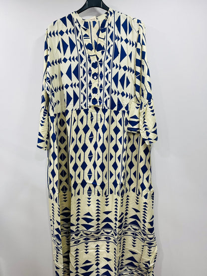 Women's Geometric Print Casual Maxi Dress