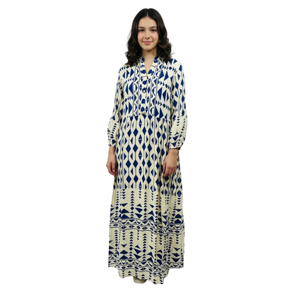 Women's Geometric Print Casual Maxi Dress | Elegant Summer Dress