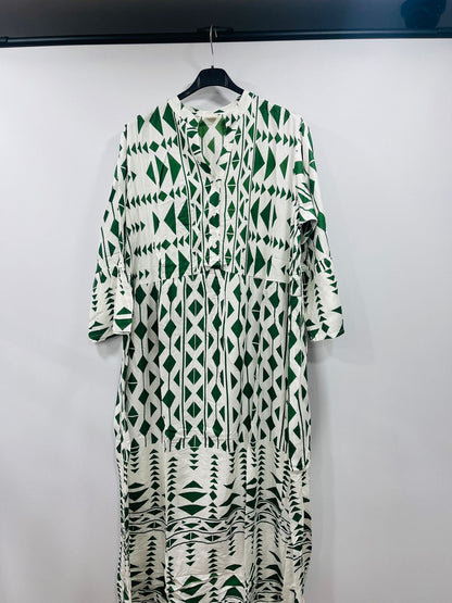 Women's Geometric Print Casual Maxi Dress