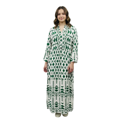 Women's Geometric Print Casual Maxi Dress | Elegant Summer Dress