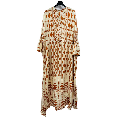 Women's Geometric Print Casual Maxi Dress | Elegant Summer Dress