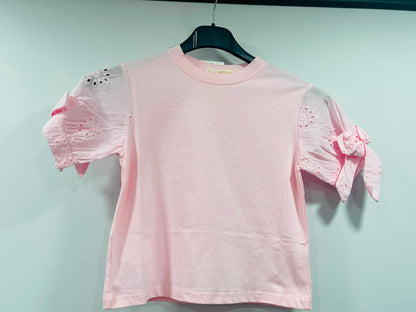 Cute Short-Sleeve Blouses with Tie-Detail Sleeves