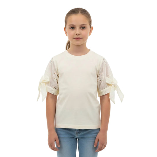 Cute Tie-Detail Short Sleeve Blouse | Cotton Summer Top