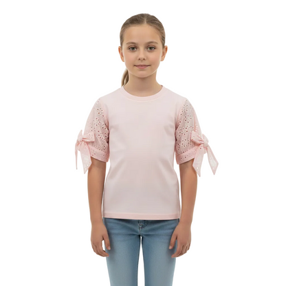 Cute Tie-Detail Short Sleeve Blouse | Cotton Summer Top