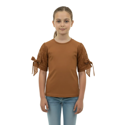 Cute Tie-Detail Short Sleeve Blouse | Cotton Summer Top