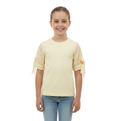 Cute Tie-Detail Short Sleeve Blouse | Cotton Summer Top