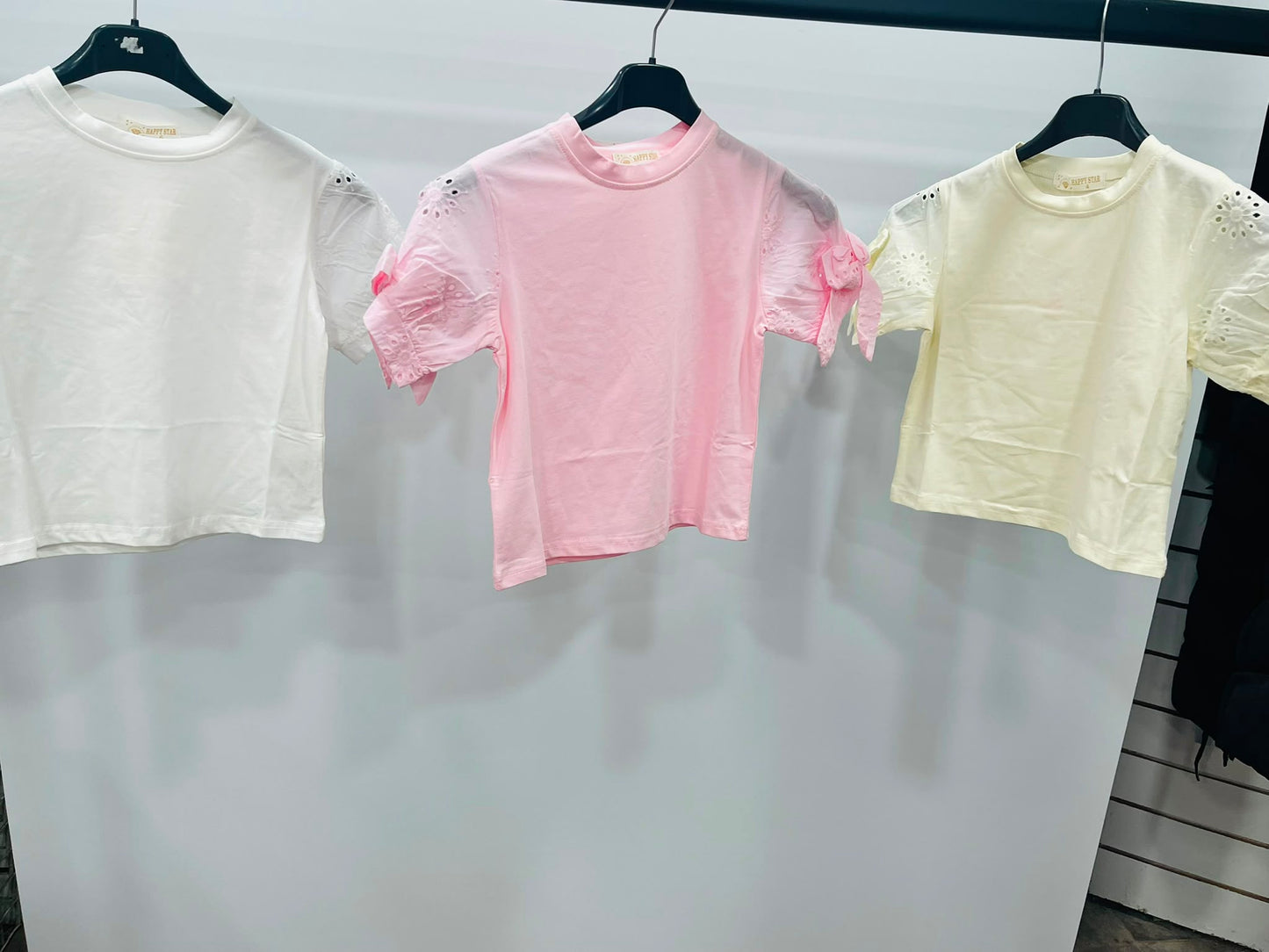 Cute Short-Sleeve Blouses with Tie-Detail Sleeves