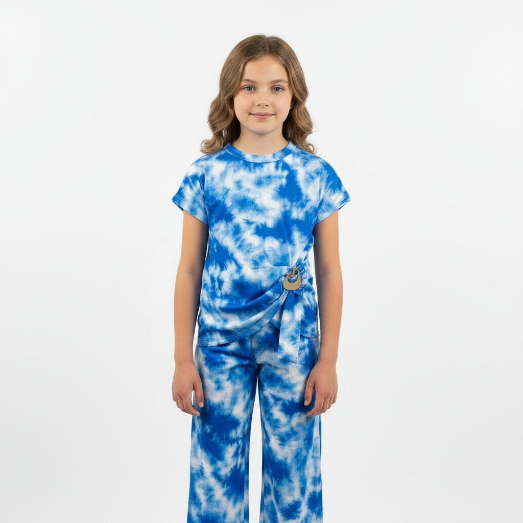 Summer Tie-Dye Co-ord Set with Side Buckle Detail | 2 Piece Outfit