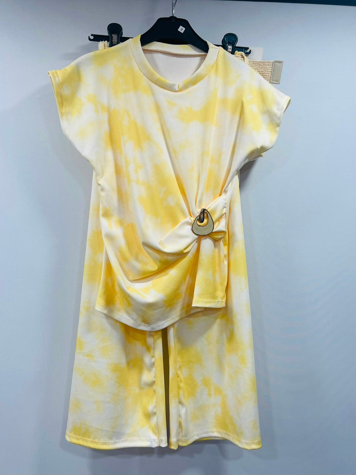 Summer Tie-Dye Co-ord Set with Side Buckle Accent
