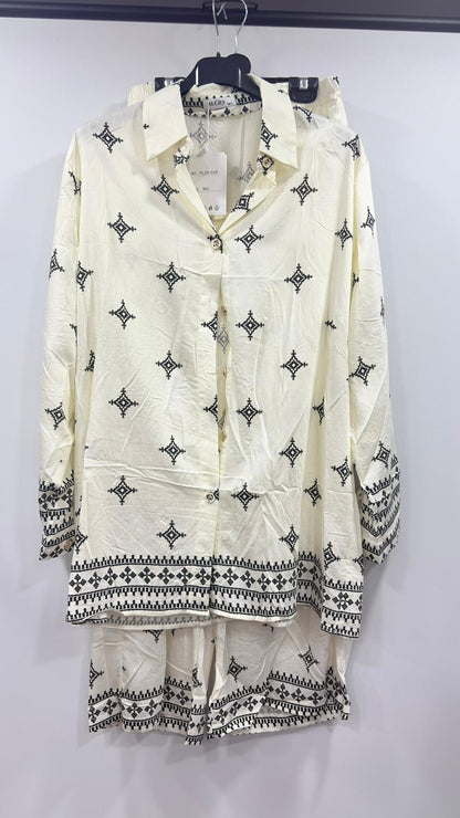 Ladies Cotton Printed 2-Piece Co-Ord Set