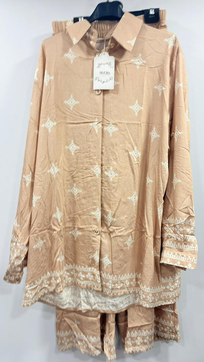 Ladies Cotton Printed 2-Piece Co-Ord Set