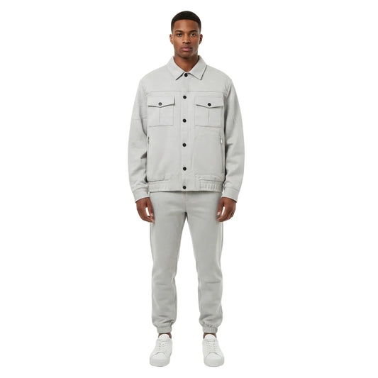 Men's Suede-Finish Cargo Co-Ord Set | Casual Tracksuit