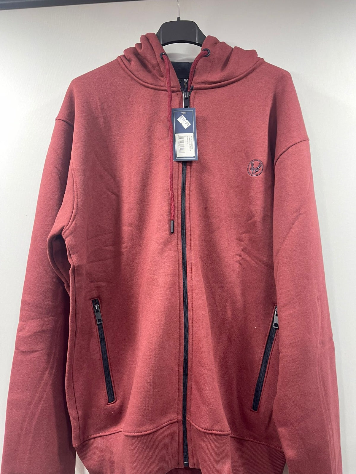 J.J. Willis Embroidered Zip Up Hoodie