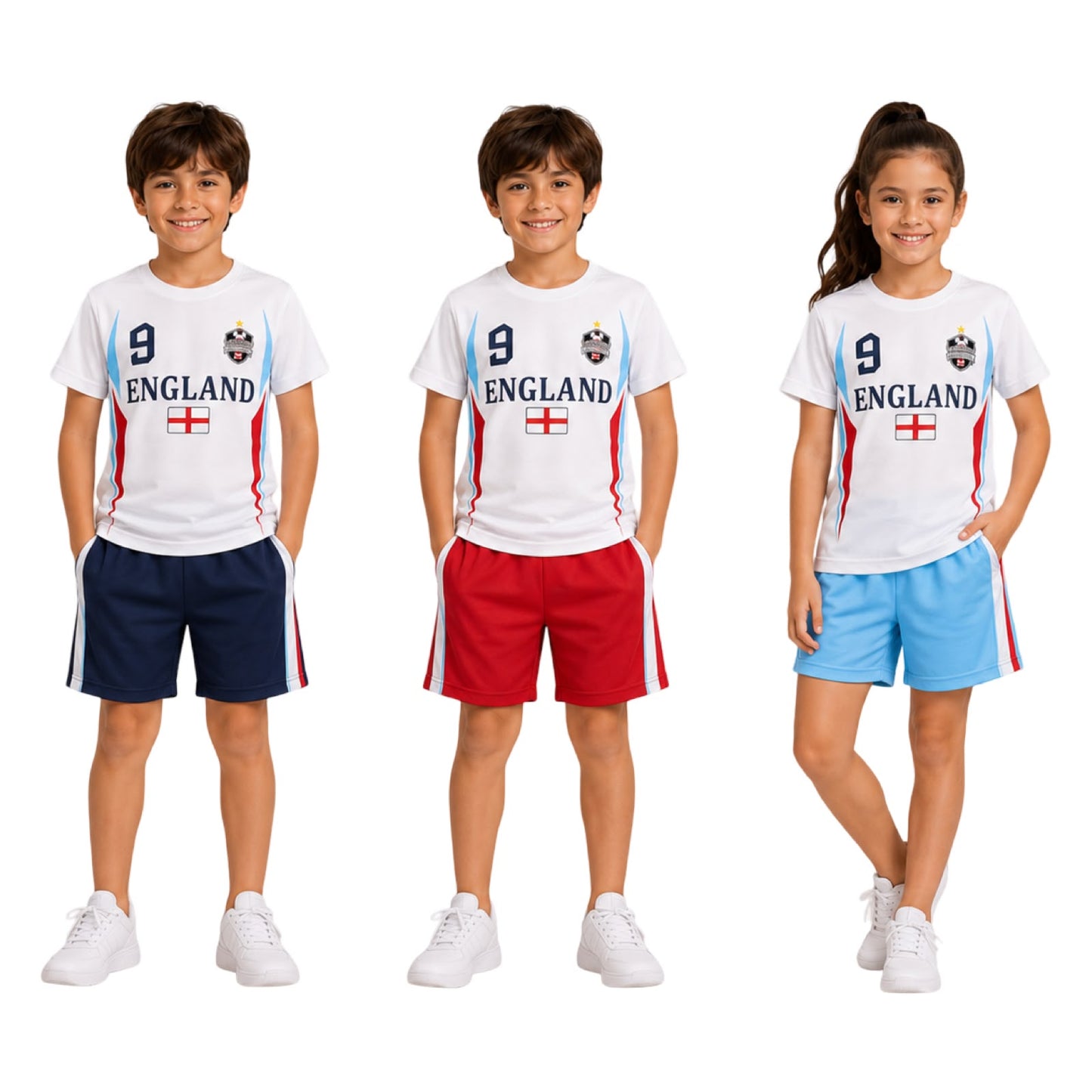 England Sports Jersey & Shorts Set for Kids