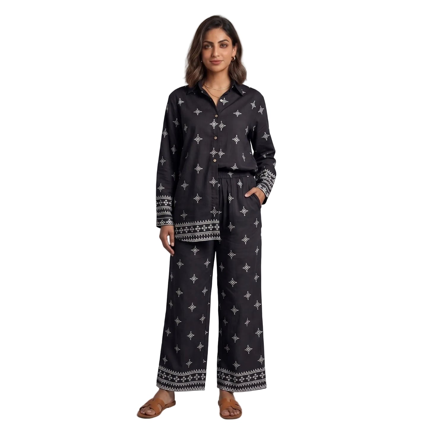 Women's Cotton Printed Co-Ord Set | Casual Two-Piece Outfit