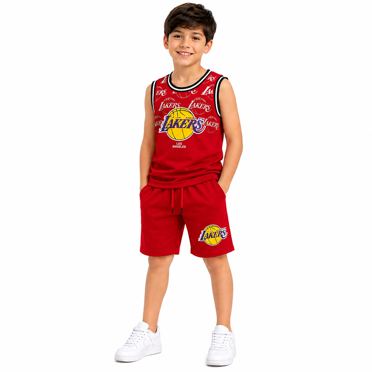 Boys Basketball Sleeveless Short Set
