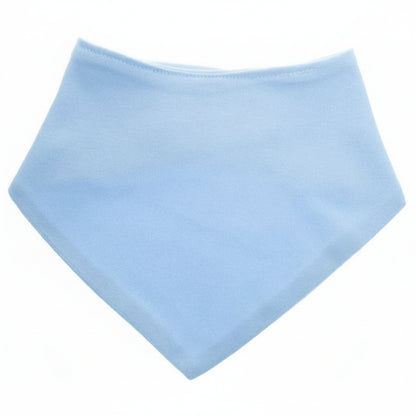 Personalized Plain Blue Bandana Baby Bib – Custom Cotton Bib