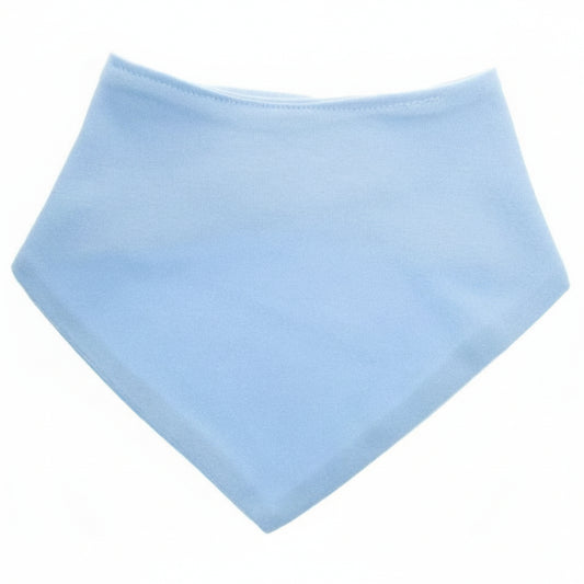 Plain Blue Bandana Baby Bib – Soft Cotton Infant Bib