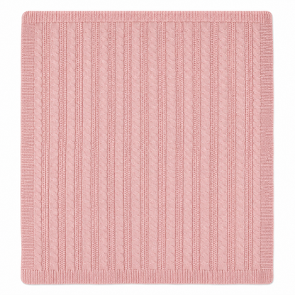 Personalized Cable Knit Wrap - Dusty Pink