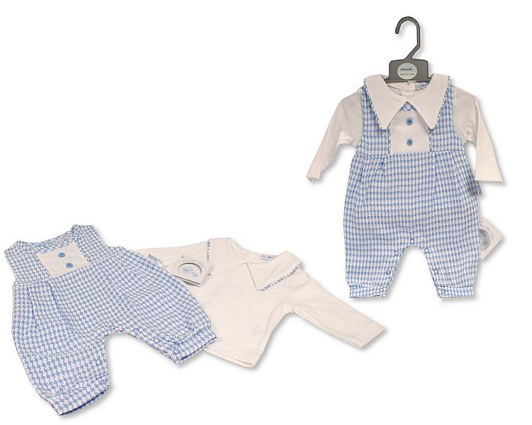 Baby Boys Long Dungaree 2 pcs Set (PK6) (NB-6) BIS-2020-2577