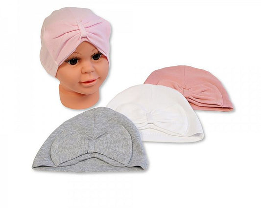 Newborn Baby Hat with Bow (PK6) Bw-0503-0609