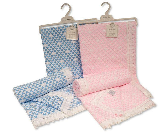 Baby Acrylic Hanger Shawl - Hearts - Bw-110-413