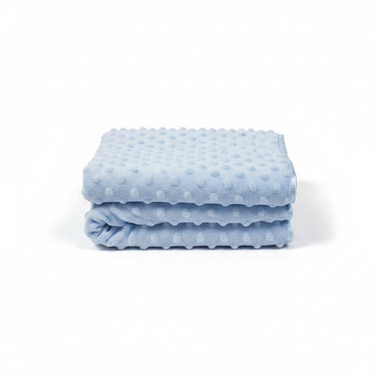 Personalized Baby Velour Bubble Wrap with Fleece Back and Satin Trim - Sky Blue - Bw 112-1036S