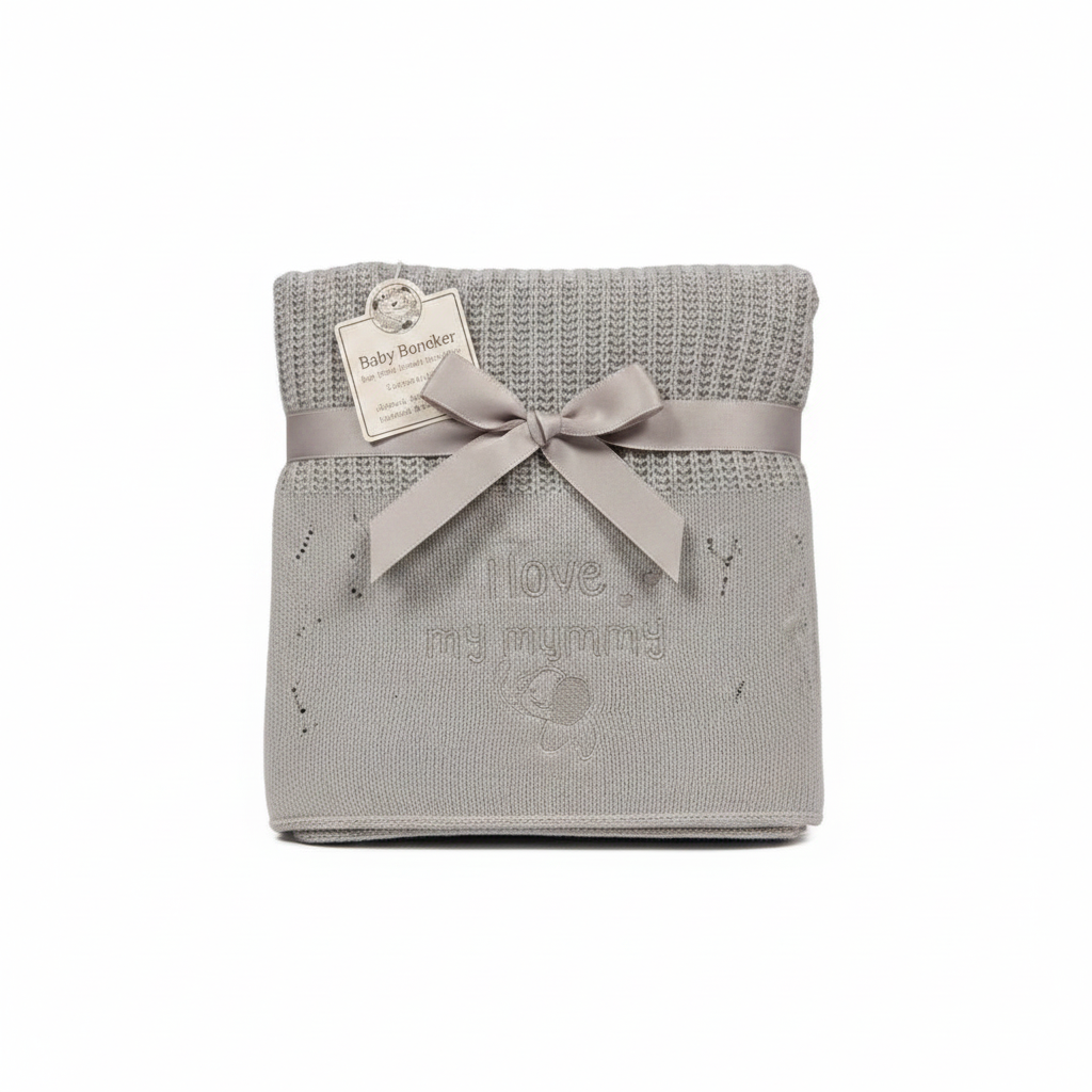 Personalized Baby Cellular Blanket with Embroidery