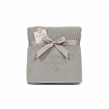 Personalized Baby Cellular Blanket with Embroidery
