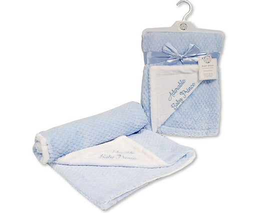Baby Boys 2 Layer Waffle Wrap - Adorable Baby Prince Bw-112-2010s