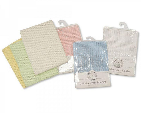 Cotton Cellular Pram Blanket